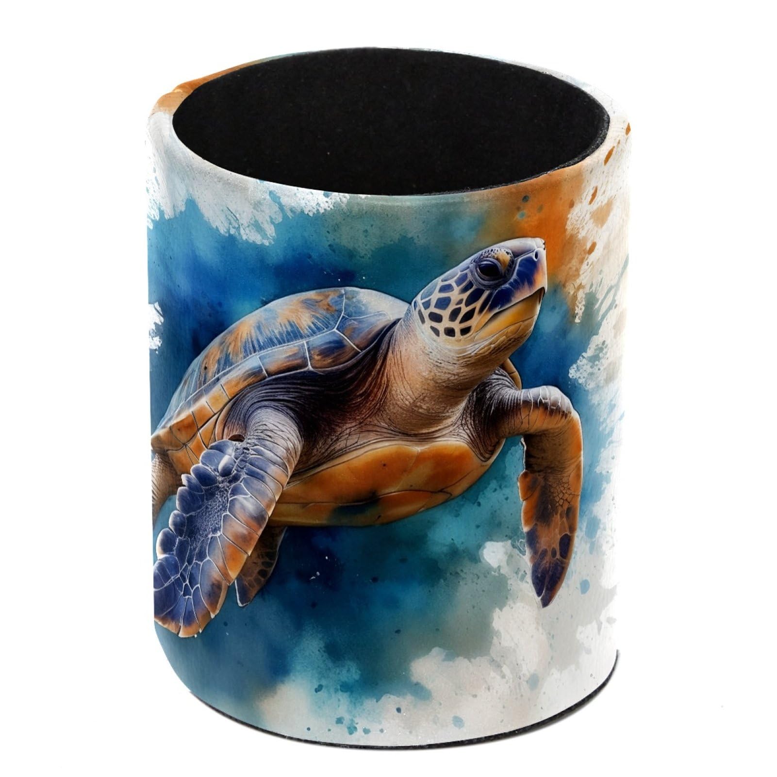 FWJZDSP Sea Turtle Pencil Cup Pen Organizer Makeup Brush Holder for Office Home Countertop Desk Accessory Storage