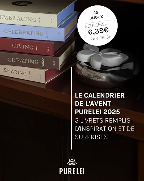 Purelei calendrier de l'avent bijoux 2025 or – 25 bijoux exclusifs acier inoxydable, durable et réutilisable, cadeau femme, surprise élégante pour toutes occasions - 2