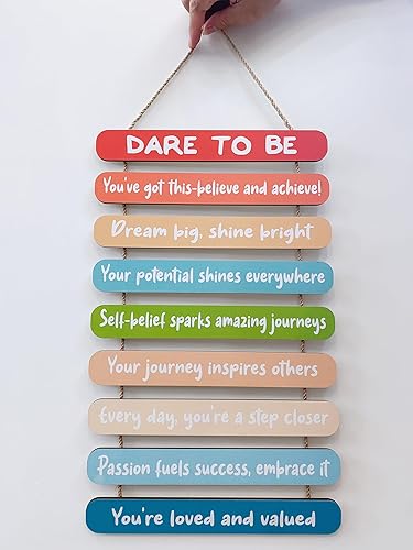 Miniatura 2 de Terapia de salud mental para decoración del hogar, arte de pared inspirador colgante de madera para oficina de asesoramiento, afirmaciones