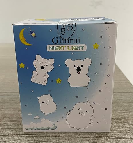 Miniatura 10 de Lámpara de noche de búho para bebé, lámpara de noche de silicona para lactancia materna, luces de estado de ánimo, cuidado de los ojos, brillo y