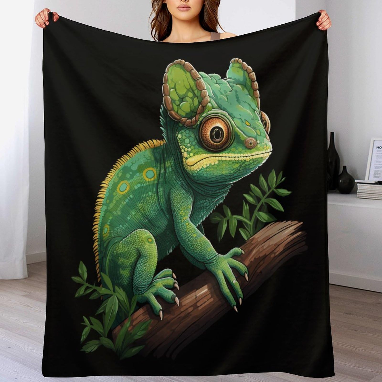 Couverture caméléon 3D en polaire légère pour éliminer les frissons nocturnes