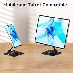 Ceecysaa 360 Support de téléphone cellulaire rotatif, support de téléphone portable réglable pour bureau, noir