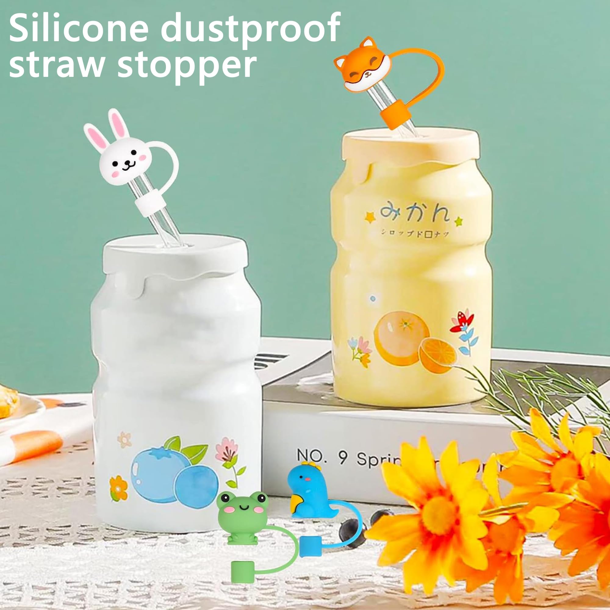 Copri Cannuccia Per Tazze In PVC Morbido - 6PCS Colorati, Per Cannucce Da 10mm, Antipolvere E Riutilizzabili - Foto 3