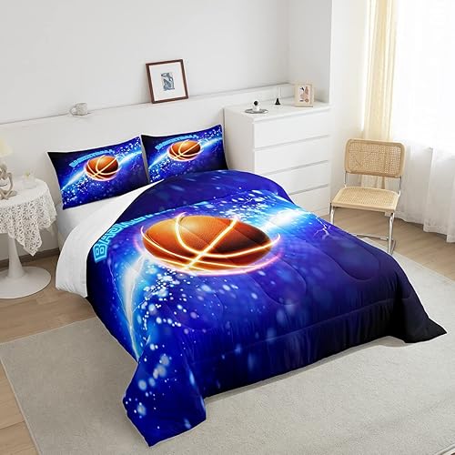 Miniatura 152 de Castle Fairy Juego de ropa de cama de béisbol, tamaño matrimonial, juego de edredón de 3 piezas para niños, niños, adolescentes, decoración