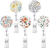 Vista 9 de Carrete retráctil para tarjetas de identificación con clip de cocodrilo resistente para nombre de enfermera, carrete decorativo para tarjetas