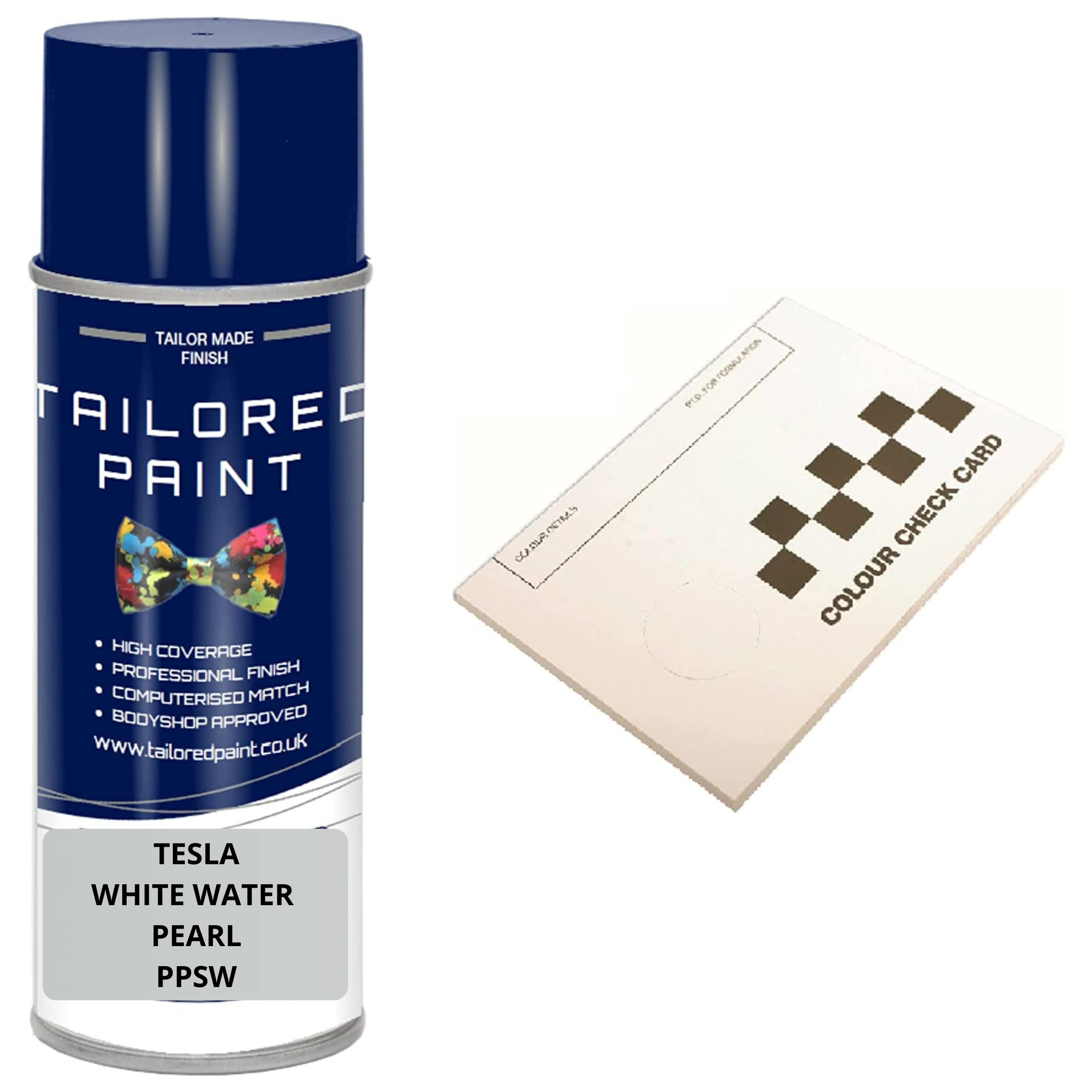Tailored Paint White Water Pearl Ppsw For Tesla Model X Aerosol Spray Paint Stone Chip Scratch Repair (Touch Up)