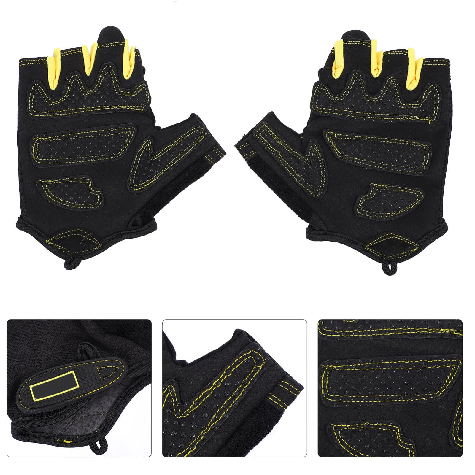 SHERCHPRY 3paires Gants De Cyclisme Anti-dérapants Et Respirants Pour Hommes Et Femmes Mitaines De Fitness Pour Activités De Plein Air Uv Demi-doigts