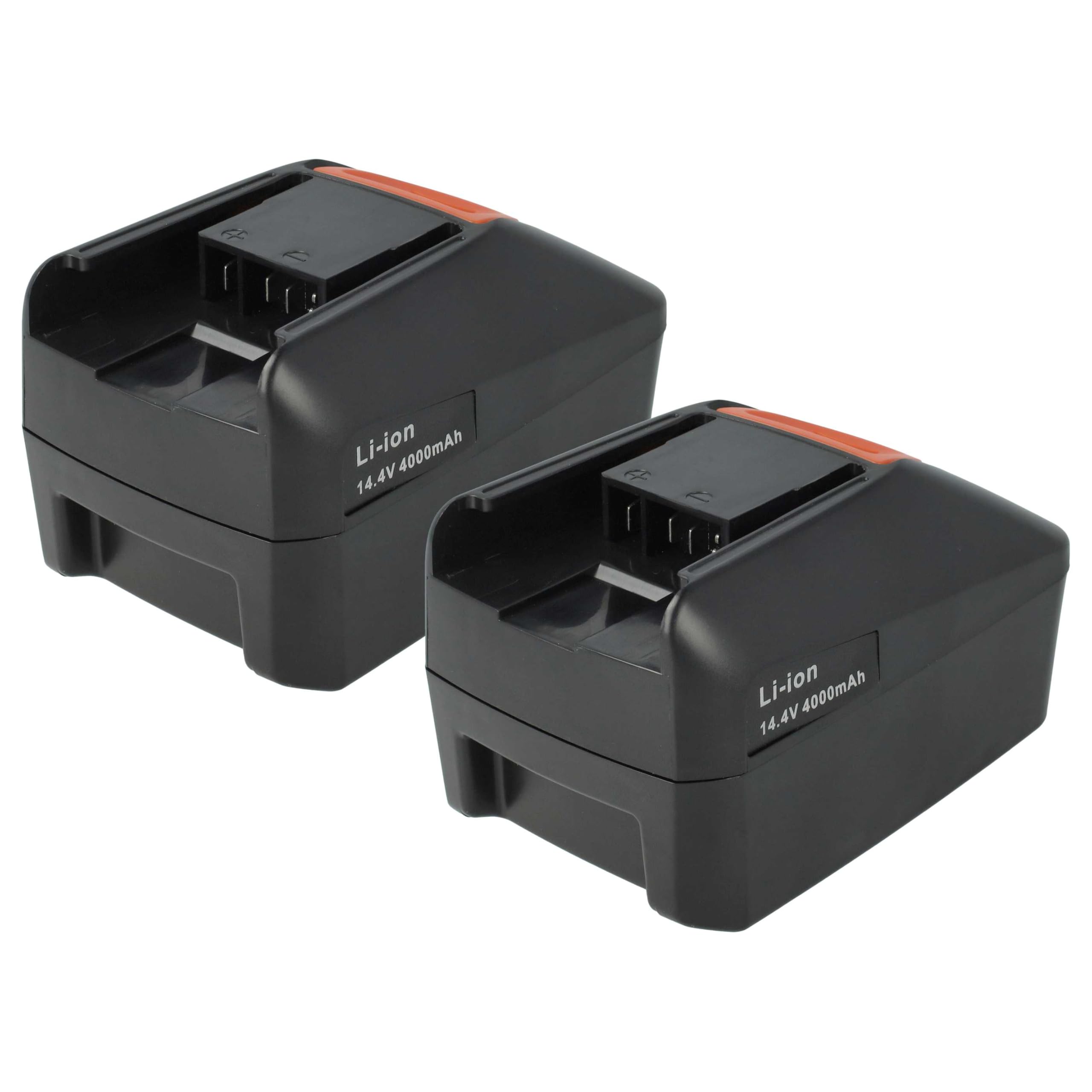 vhbw 2x batteria compatibile con Fein ASW 14-14-PC, ASW 14-30-PC, ASW 14-6-PC, MultiMaster utensile elettrico (4000 mAh, Li-Ion, 14,4 V)
