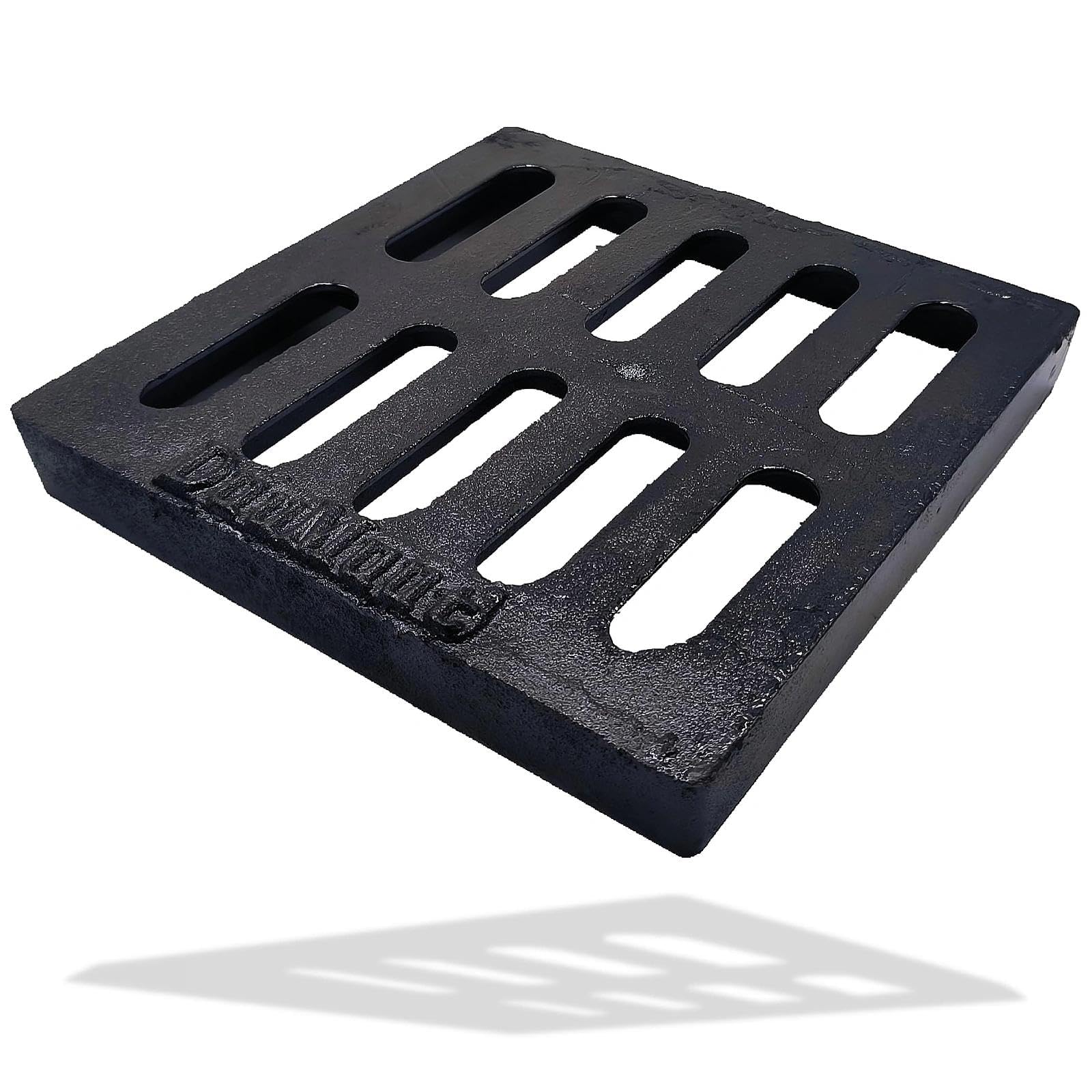 DUUMUUT Cast Iron Drain Grate, Driveway Channel Cover 226 x 226 mm