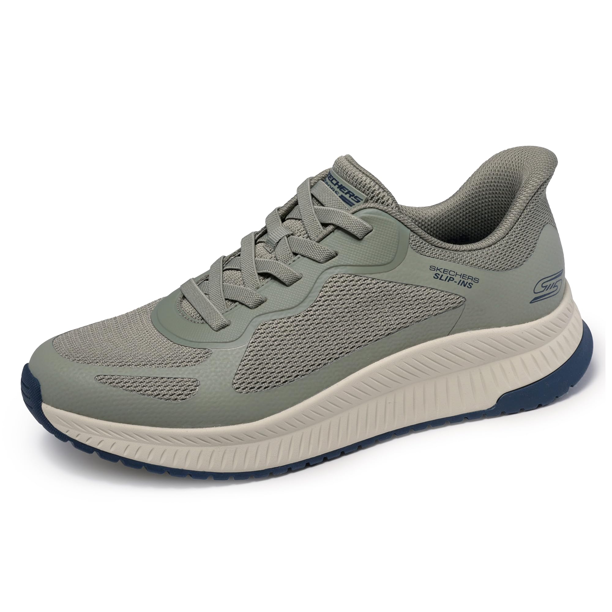 Skechers Men's Slip-Ins: Bobs Squad Chaos 4 Trainers - Ske41506 / 326 777 - Olive Textile Size 12