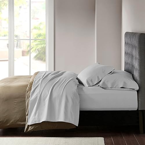 Miniatura 6 de YIYEA Juego de sábanas tamaño matrimonial, sábanas de microfibra cepillada de 1800 hilos para cama de tamaño matrimonial, extra suaves, bolsillo