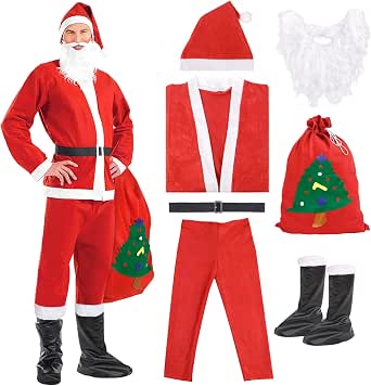Costume luxe de père Noel pour adulte