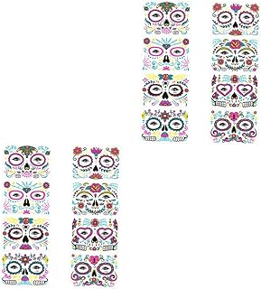 KALLORY 16 Folhas De Adesivos De Maquiagem Para O Rosto Adesivos De Rosa Adesivos De Folha De Adesivos Para O Rosto Brilham No Escuro Adesivos Brilham No Escuro Brilham No Escuro