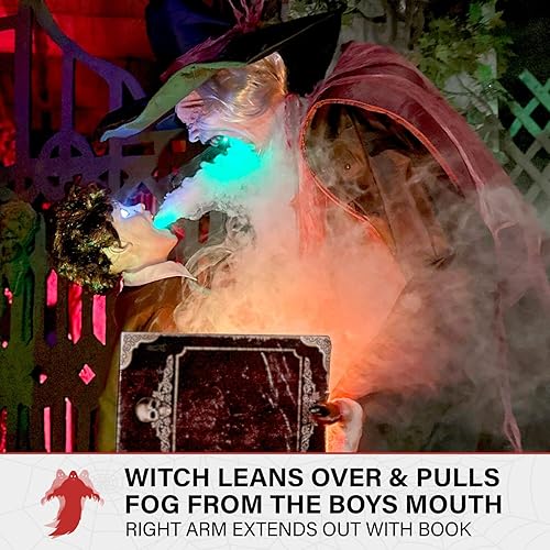 Miniatura 59 de Haunted Hill Farm Hartley The Sitting Scare Clown de Tekky, animatrónico de Halloween activado por movimiento para decoración de bromas de fiesta