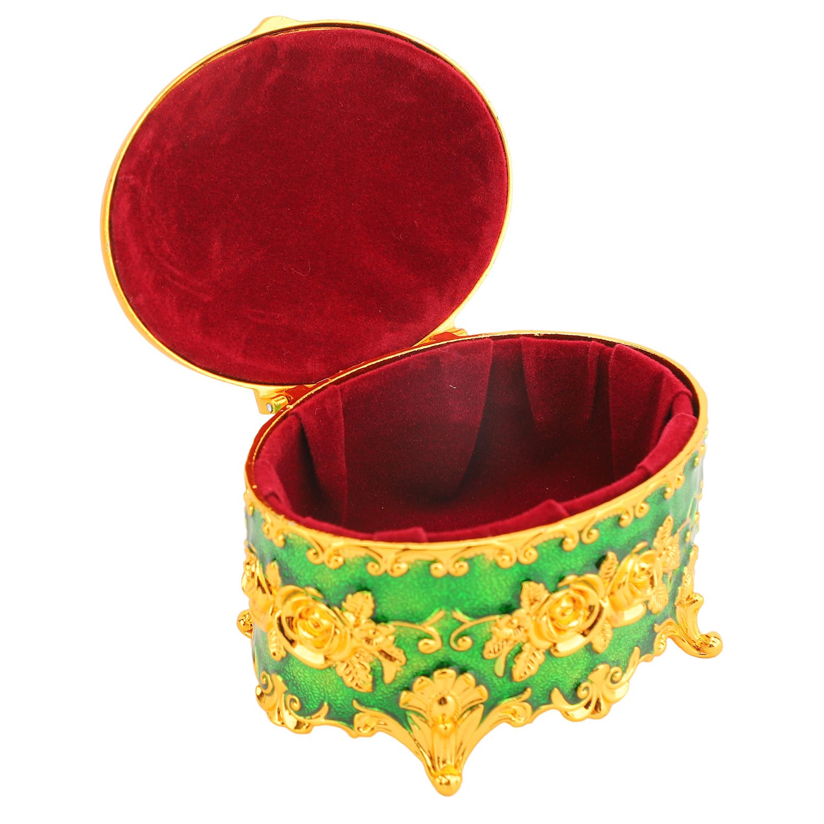 装飾的な金属製ジュエリーボックス