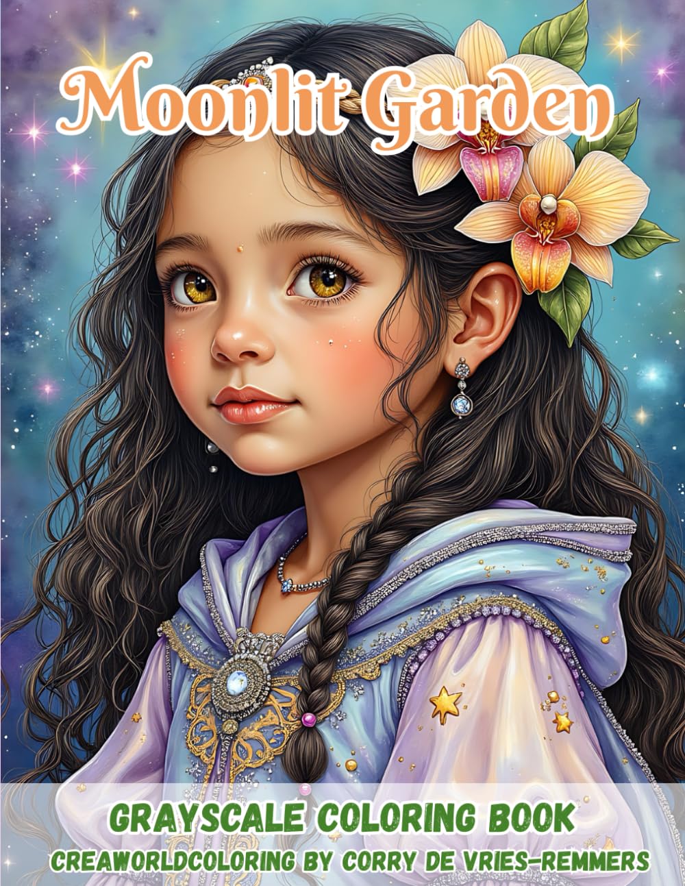 Moonlit Garden: A Dreamlike Fantasy Coloring Journey Beneath the Moon