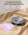 OKP L7 Robot Vacuum and Mop, 6000Pa Power Suction, Precision 3D Mapping, LiDAR Navigation, Robotic Vacuum Cleaner for Hard Floors and Pet Hair Pick Up, WiFi/App/Alexa Control, Smart No-Go Zone