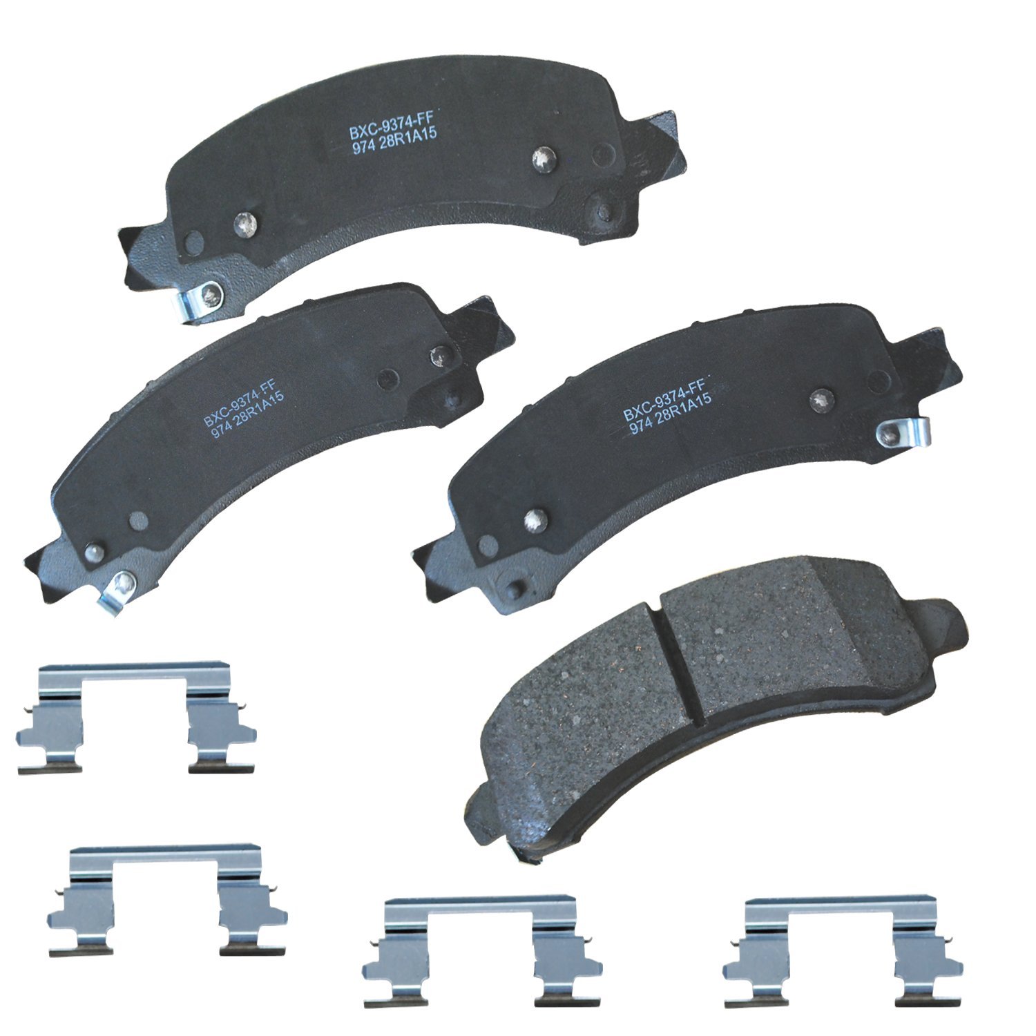 Bendix Premium SBC974 Ceramic Rear Brake Pads for Select Models Chevrolet Express 2500, 3500, Cargo, Pasajeros, GMC Savana 4500