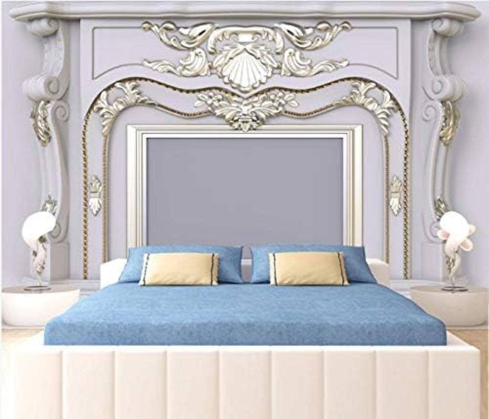 Papier peint 3d intissé salon et chambre XLMING motif d'or tridimensionnel 150x105