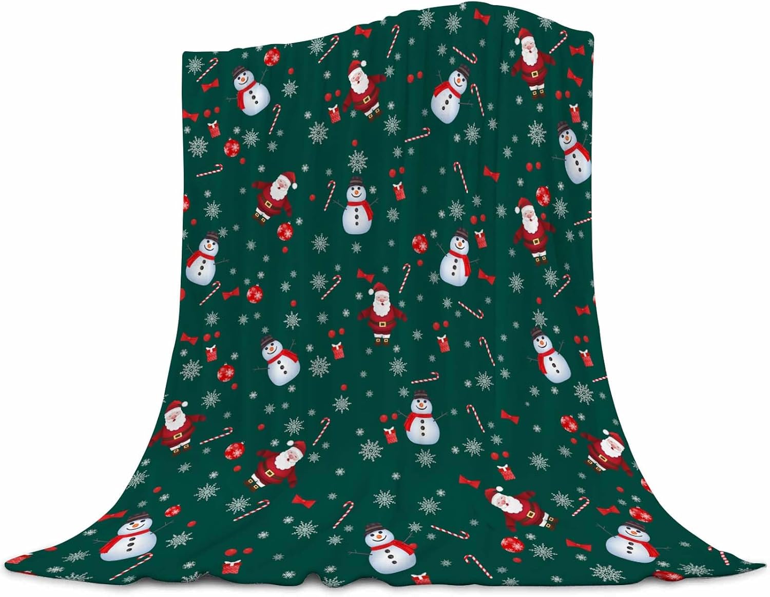 Christmas Blankets Christmas Snowman Santa Claus Throw