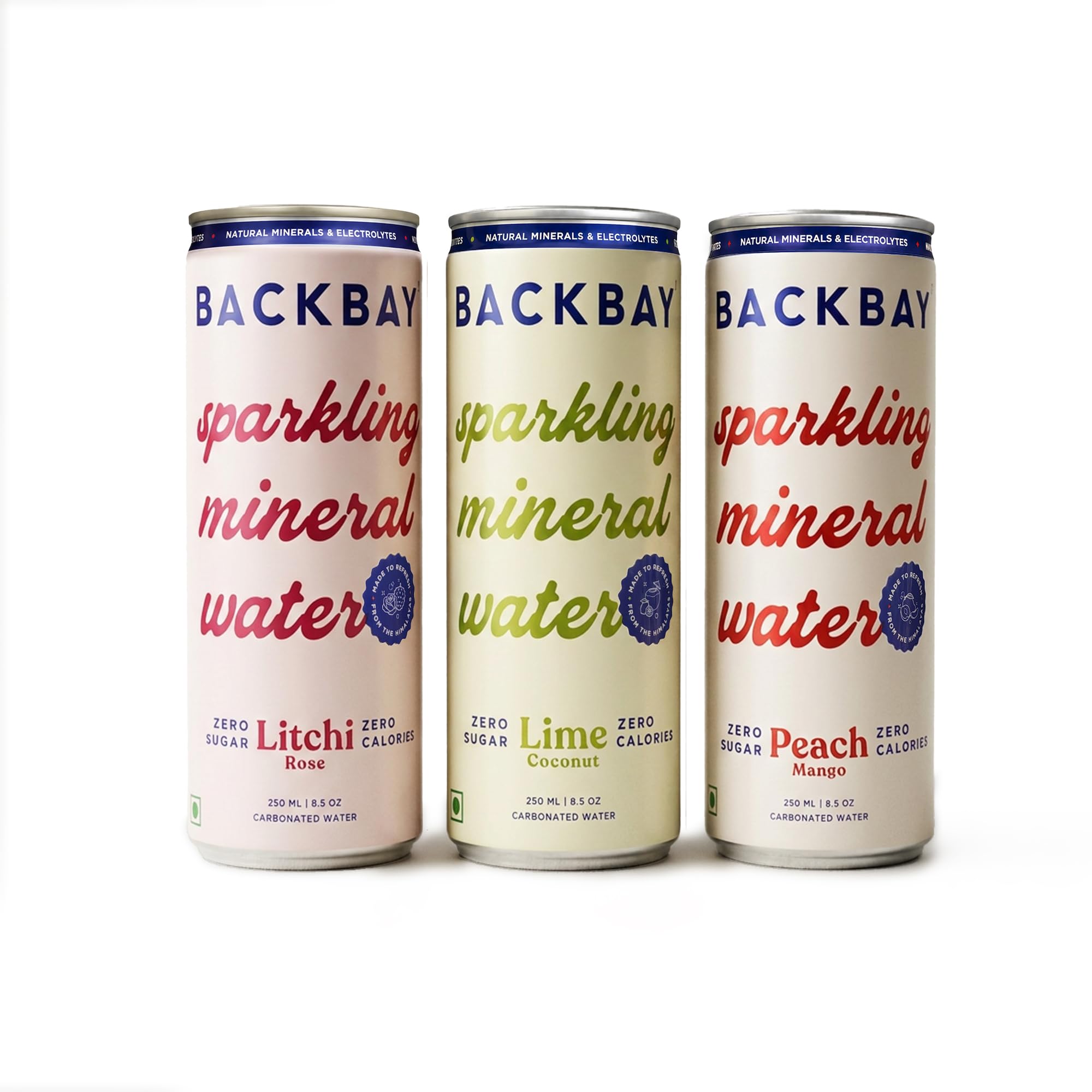 Backbay Sparkling Mineral Water Assorted Box (Pack of 6 X 250ml) | Zero Sugar | Zero Calories | No Artificial Flavours & Sweeteners | Made from Himalayan Water | Hydrating and Refreshing | Premium Cocktail Mixers-image-46