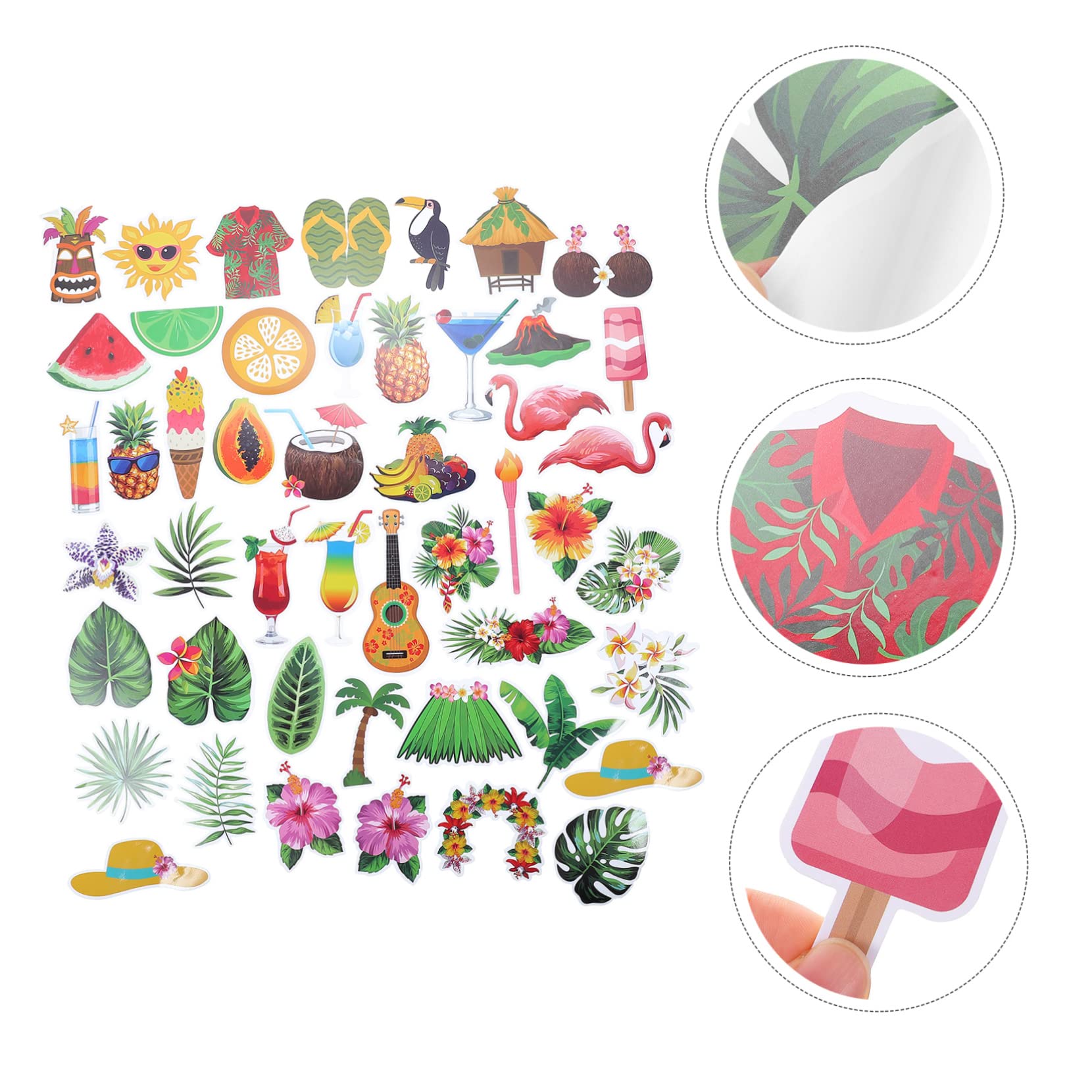400piezas Stickers De Scrapbooking Estilo Hawaii Para Decorar Diarios y Tazas Calcomanías Impermeables Para Manualidades y Estación De Trabajo