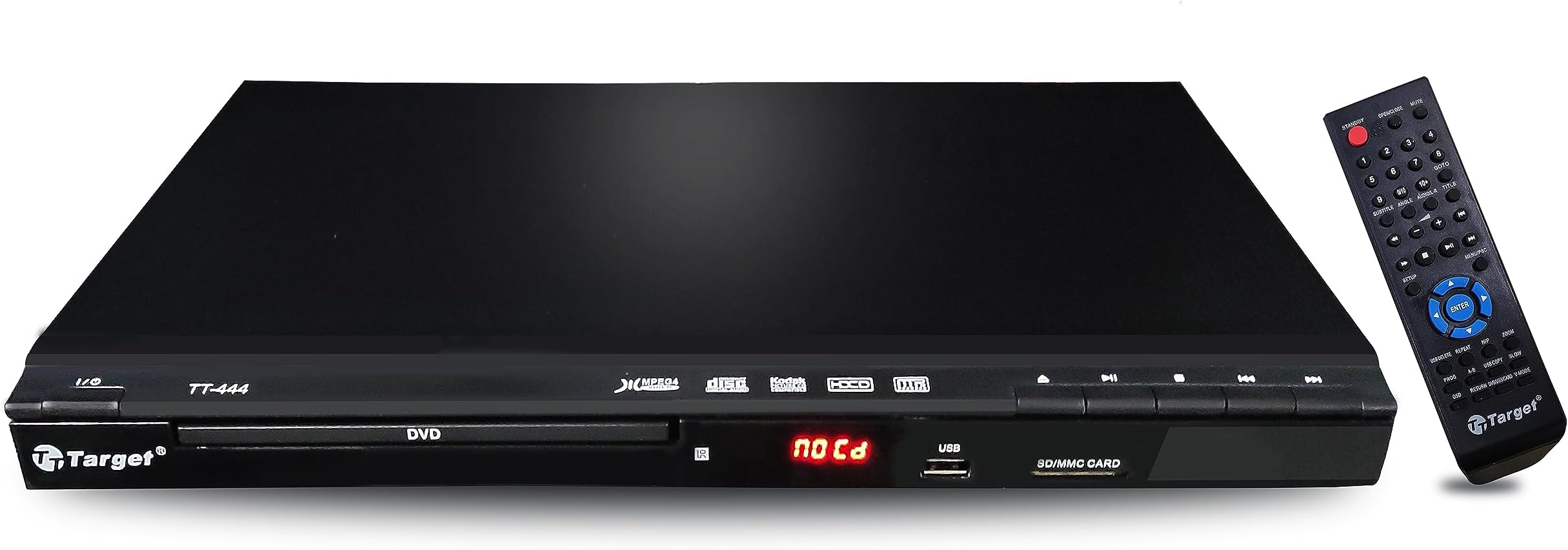 Target TT-444 MPEG4 Technology 5.1 Channel DVD Player 150 watts with HDMI, Built-in Speaker, CD Ripping, LED Display, Hi Fi Amplifier USB, SD/MMC & Remote