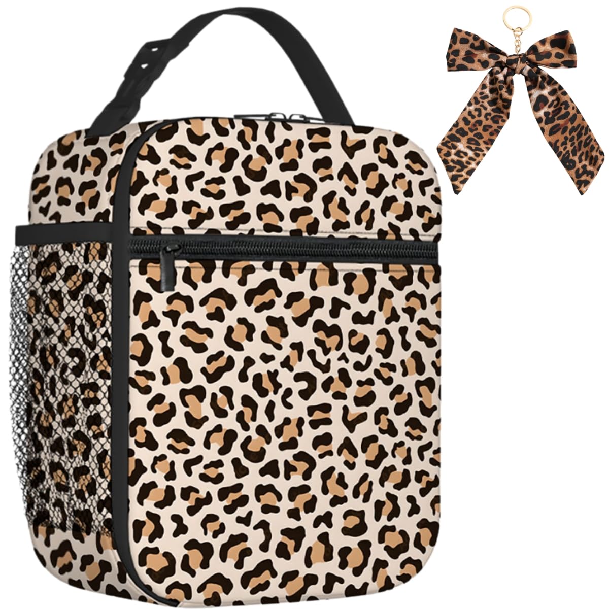 TIANCANCAN Insulated Lunch Bag for Adults & Kids, 6.5L Cool Girls Lunch Box Bag for Girl Women, Tough & Spacious Cooler Bag Bento Lunch Boxes for Adults & Girls (Leopard Print)