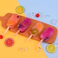 Vista 6 de WMKGG Juego de moldes de silicona para paletas, 2 piezas moldes para helado con 50 palitos de madera para cake pop, paletas heladas, cakesicles Verde