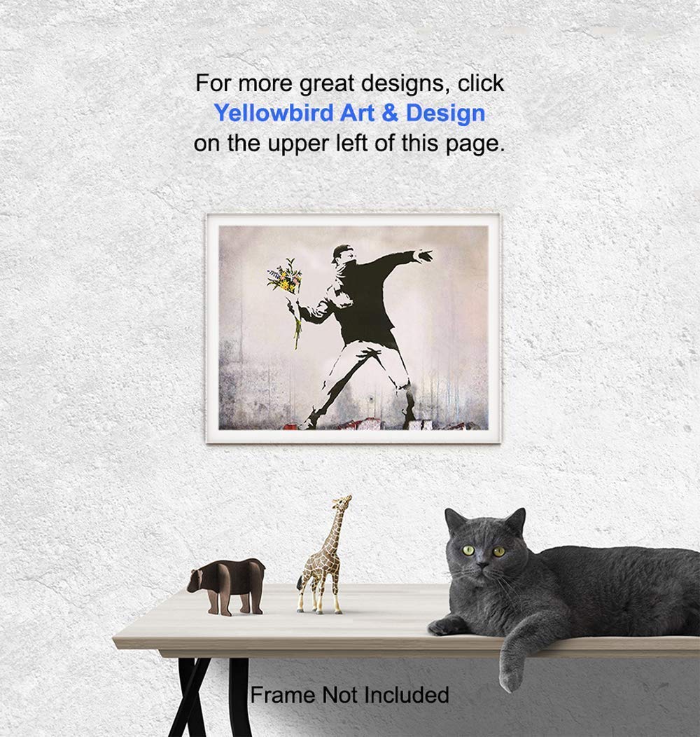 The World of Banksy Flower Thrower/ポスター Amazon.com: Banksy Flower Thrower Street Art - 8x10 Photo