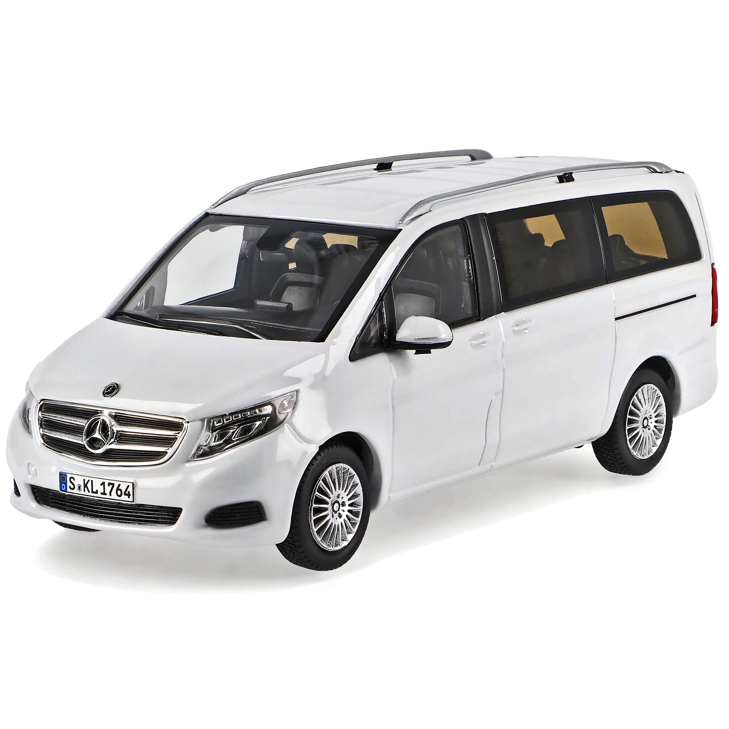 Norev Mercedes-B. V-Klasse Viano 447 Bergkristall Weiss Ab 2014 1/43 Modell Auto mit individiuellem Wunschkennzeichen