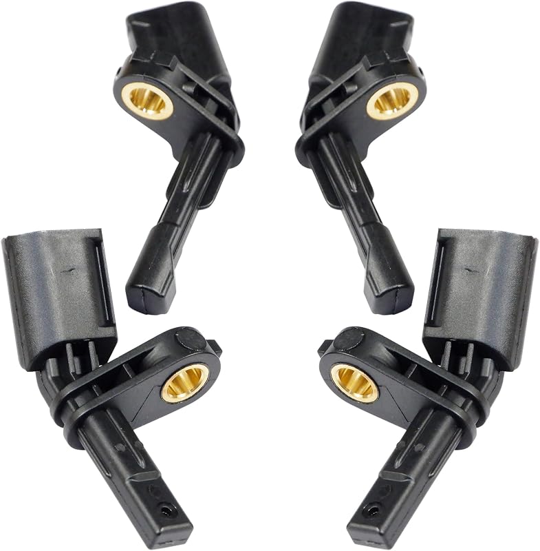 Kit com 4 sensores de velocidade ABS de roda warefitolz para Volkswagen VW e Audi – Dianteiro e traseiro, esquerdo e direito
