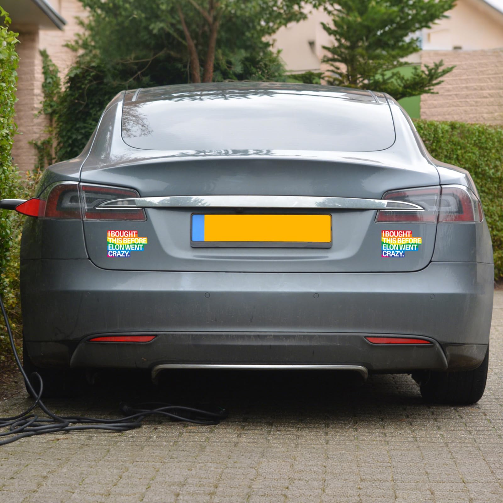 ANTI-ELON Tesla CLUB Car Bumper Sticker Decal Tesla Regret Musk Is