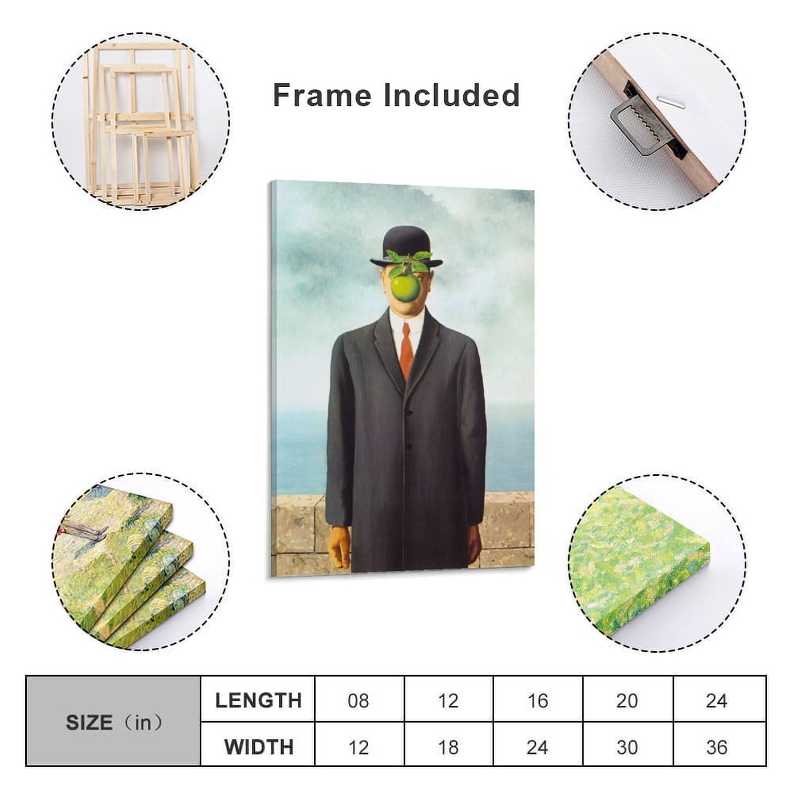 Amazon.co.jp: Rene Magritte ルネ・マグリット The Son of Man 芸術