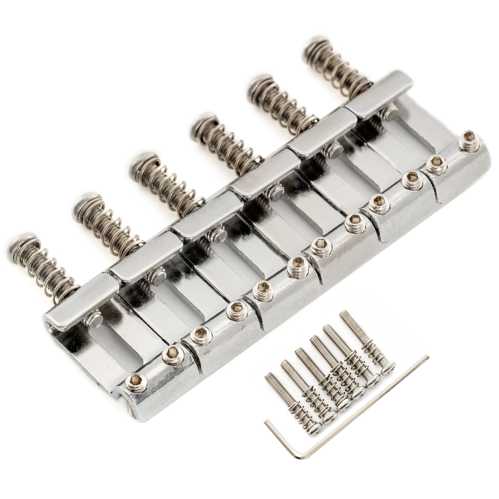 Musiclily Ultra 10.8mm Hardened Steel Vintage Style Saddles for Strat Style Electric Guitar Bridge Chrome (Set of 6) - Image 3