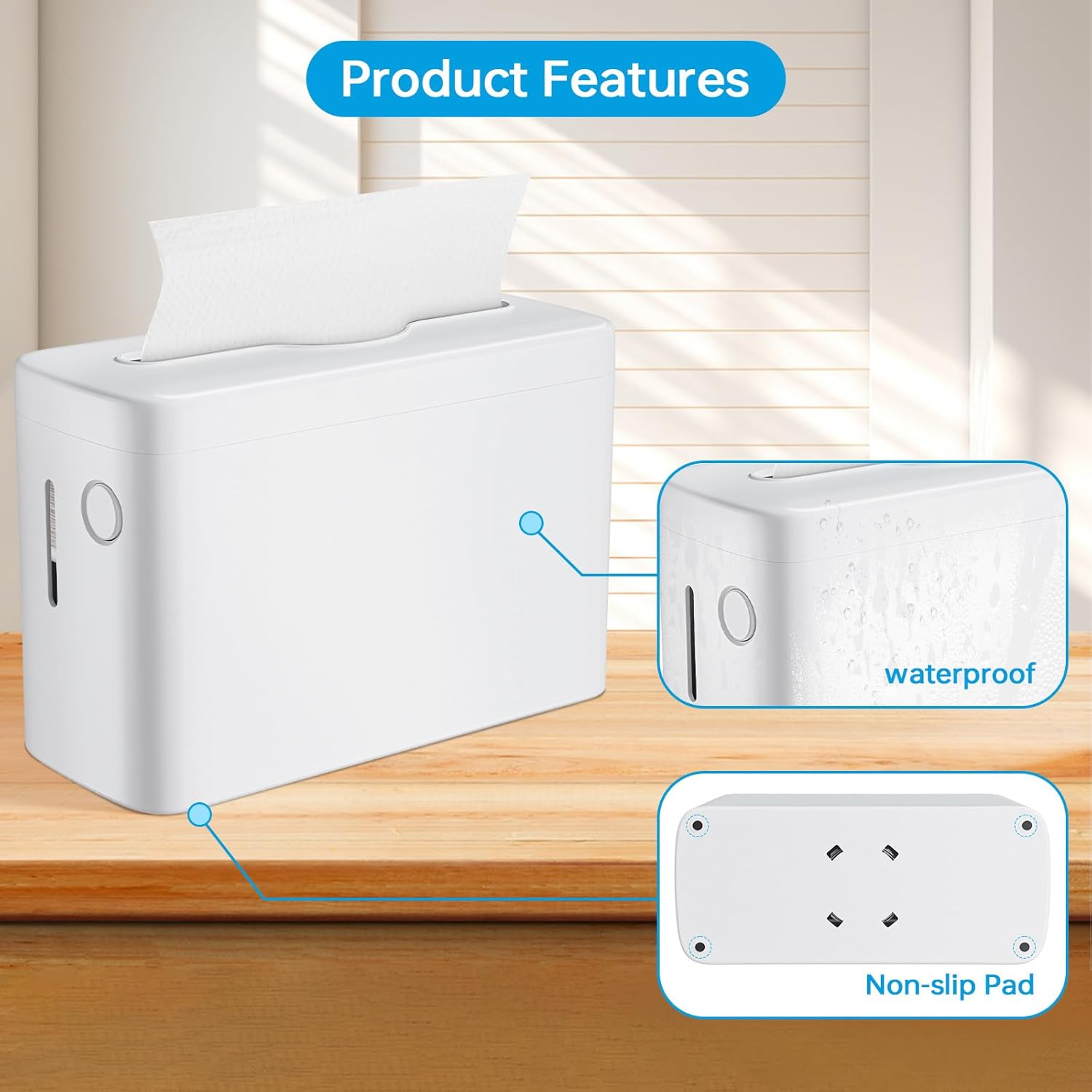 Paper Towel Dispenser Countertop, Commercial Multifold/Trifold/C Fold/Z Fold Paper Towel Dispenser, Hand Towel Dispenser for Bathroom, Bedroom, Kitchen, Toilet White