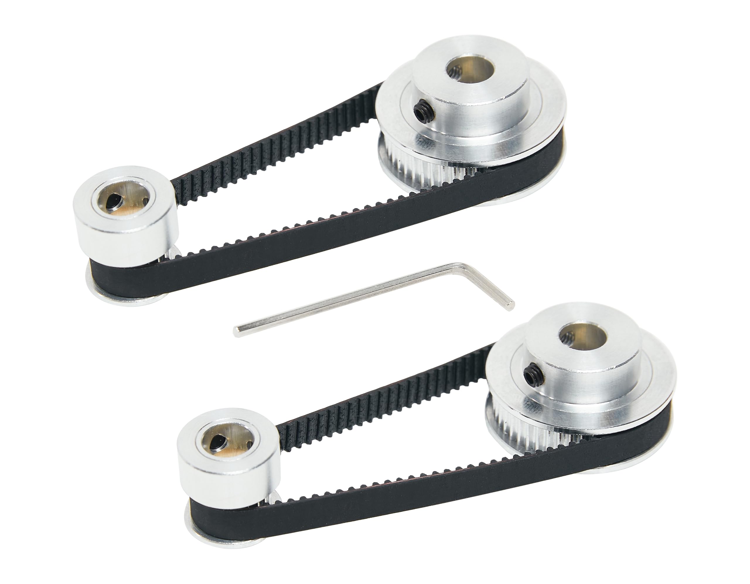 2PCS Set 2GT Aluminum Timing Pulley 20&60 Teeth 6.35mm Bore Synchronous Wheel with 2PCS Length 200mm Width 6mm Belt (20-60T-6.35B-6) — Amazon image 13