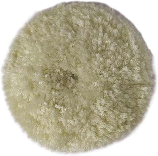 Inditrust Wool Polishing Clean Buffing Pad Bonnet for Furniture/Car etc. White (5 INCH)