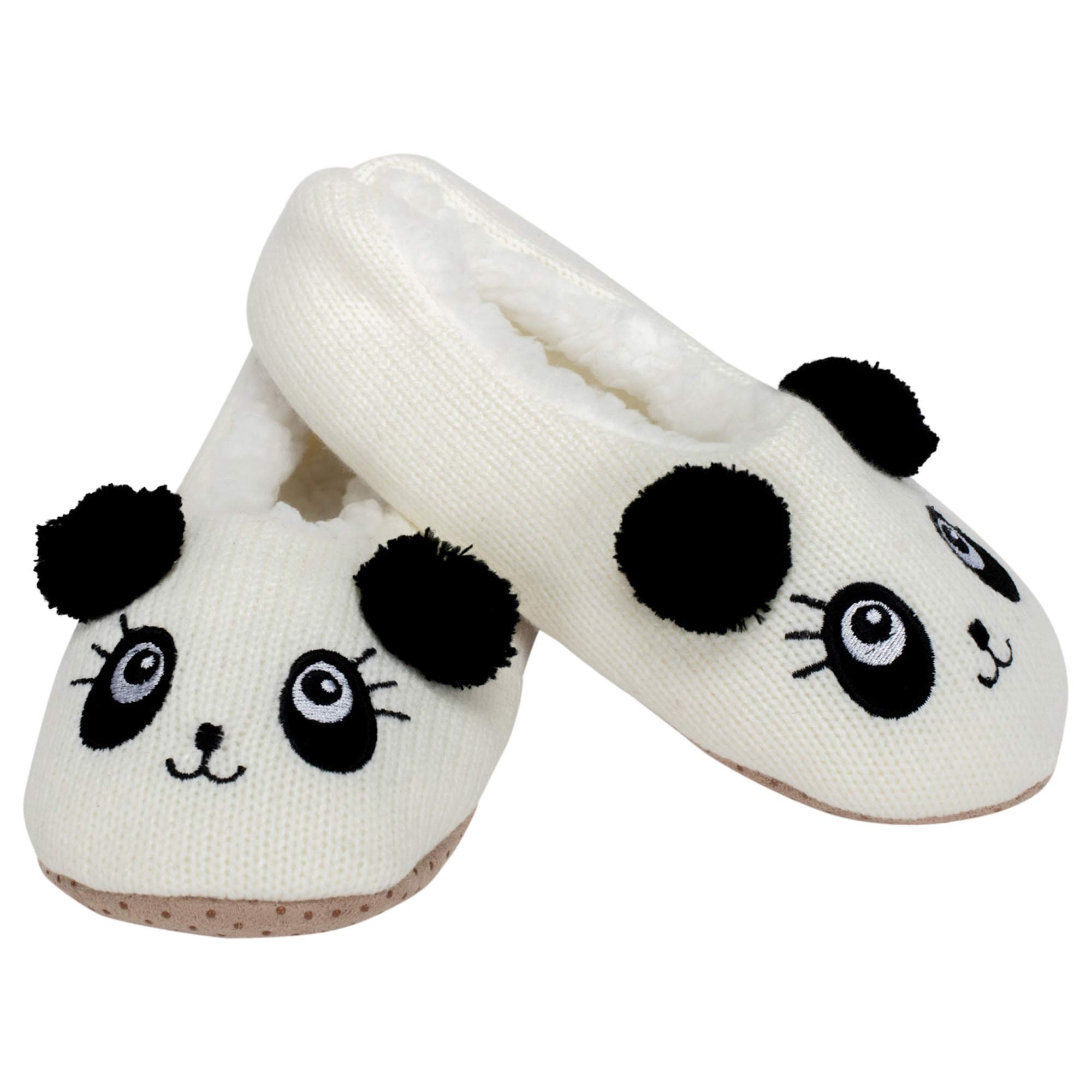 Elanze Designs Womens Animal Cozy Indoor Plush Lined Non Slip Fuzzy Soft Slipper