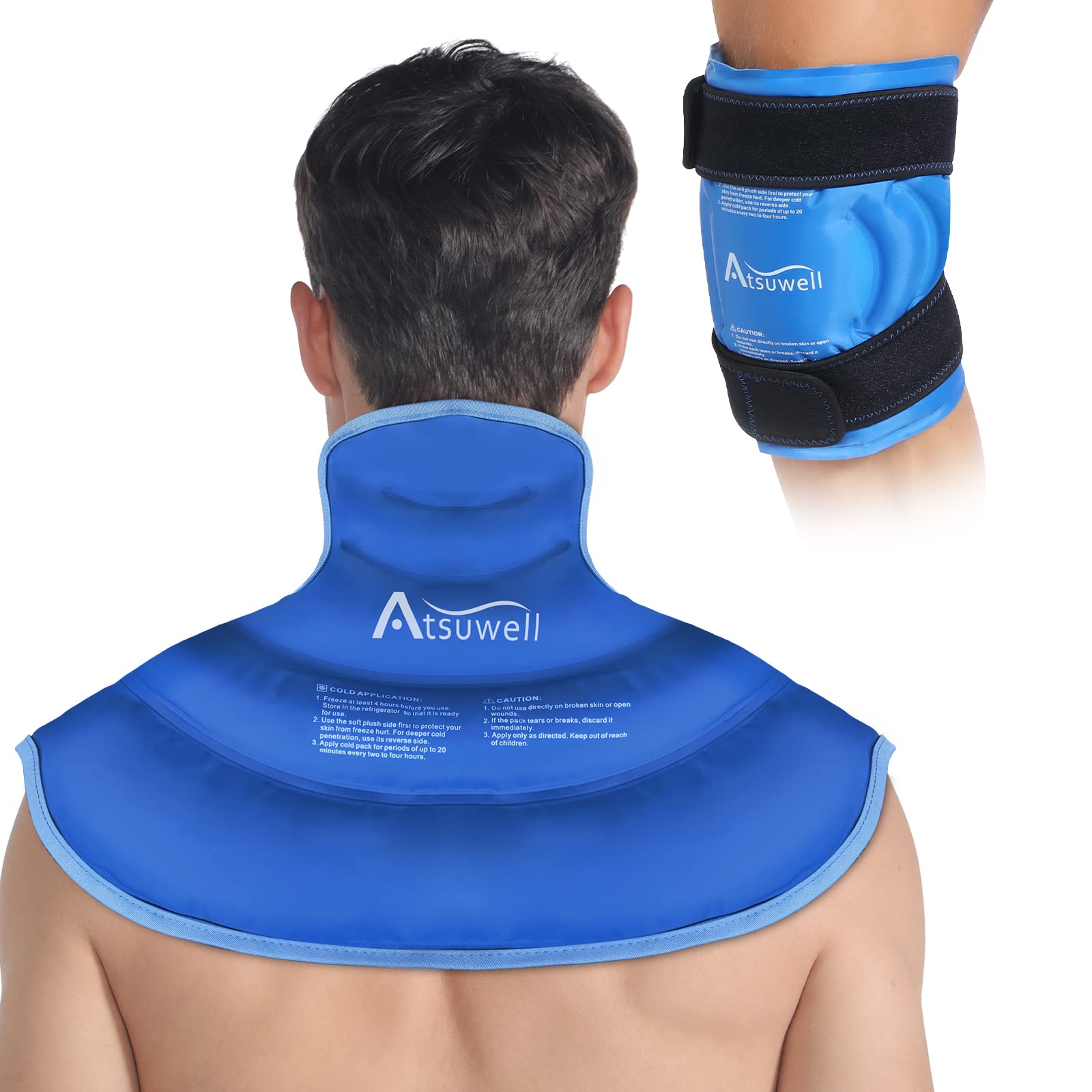 Buy Atsuwell Ice Pack for Neck Shoulder and Knee, Cold Compress Therapy