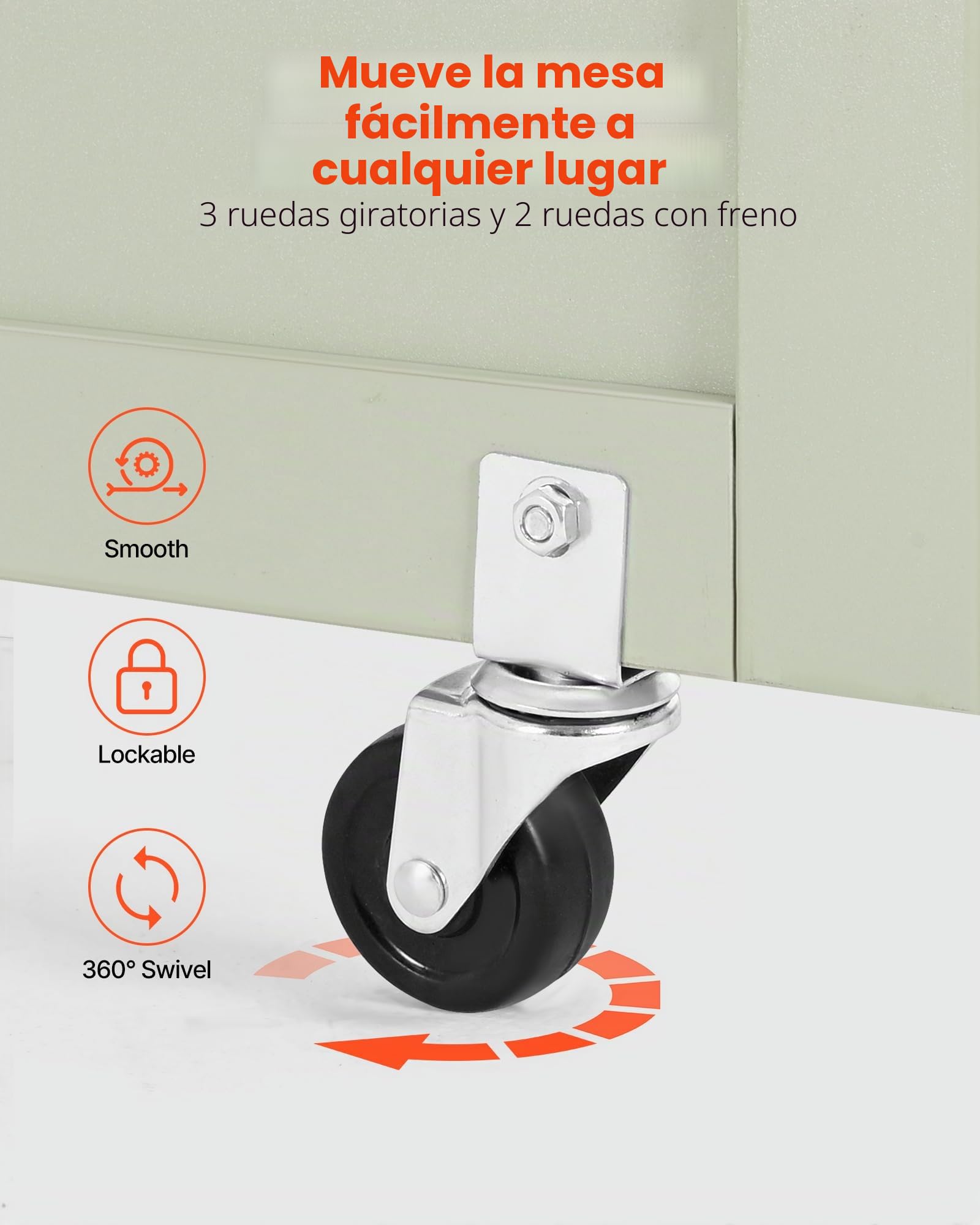 VEVOR Mesa de Costura Plegable, con Diseño Compacto, Compartimentos de Almacenamiento, Abrazaderas de Madera y Cierre Magnético, para Estudio de Moda, Estudio de Arte y Hogar, Color Verde Claro
