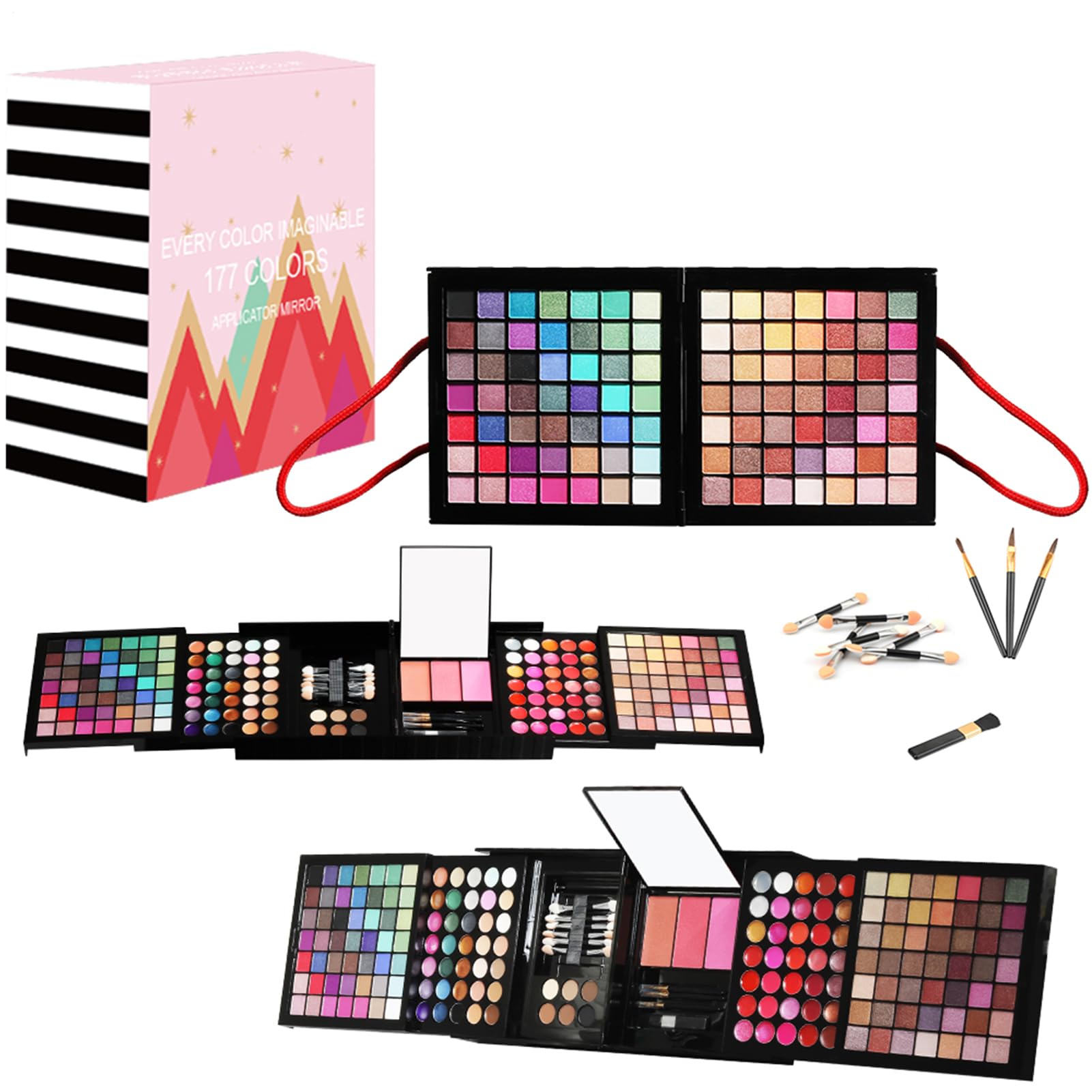 Set di trucco da donna Kit completo, kit di trucco per donna | Kit professionale - Kit cosmetico per donne e principianti, include cosmetici e strumenti per macchine