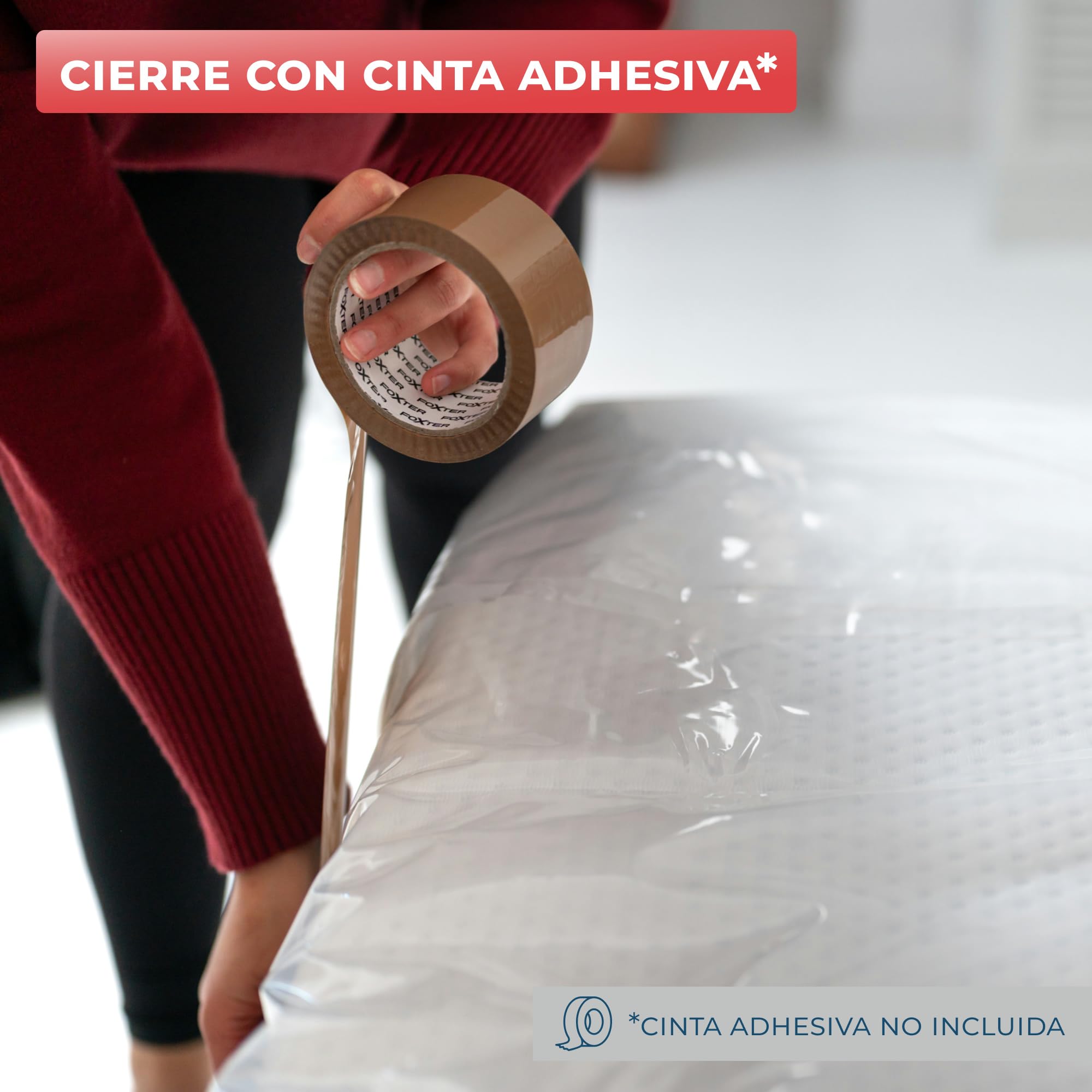 WRAPPYBAG – Funda Protectora de Plástico para Colchón – Bolsa Impermeable para Mudanza, Almacenaje y Transporte – 90x200