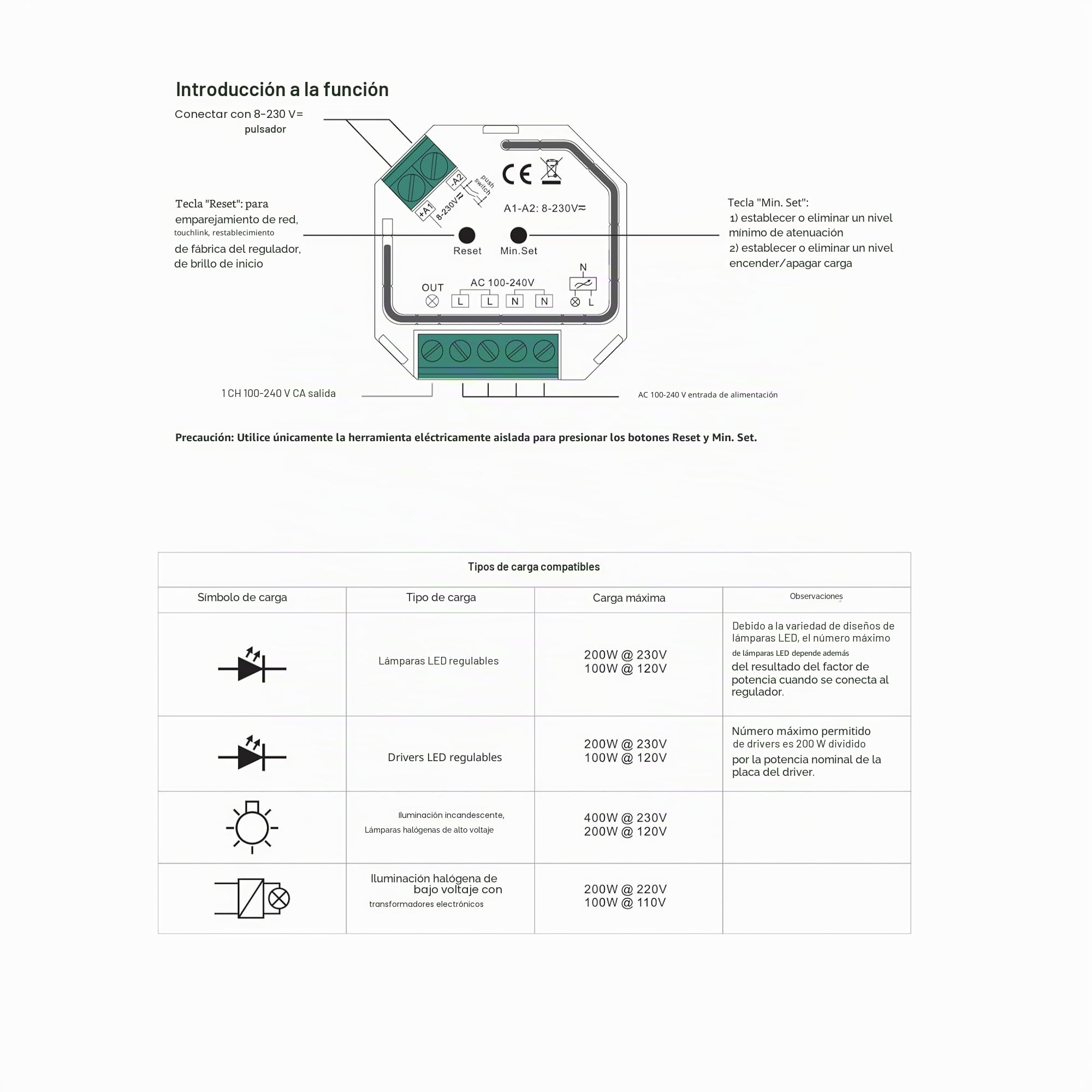 LED fase CONNEX Zigbee dimmer 230 a 400W