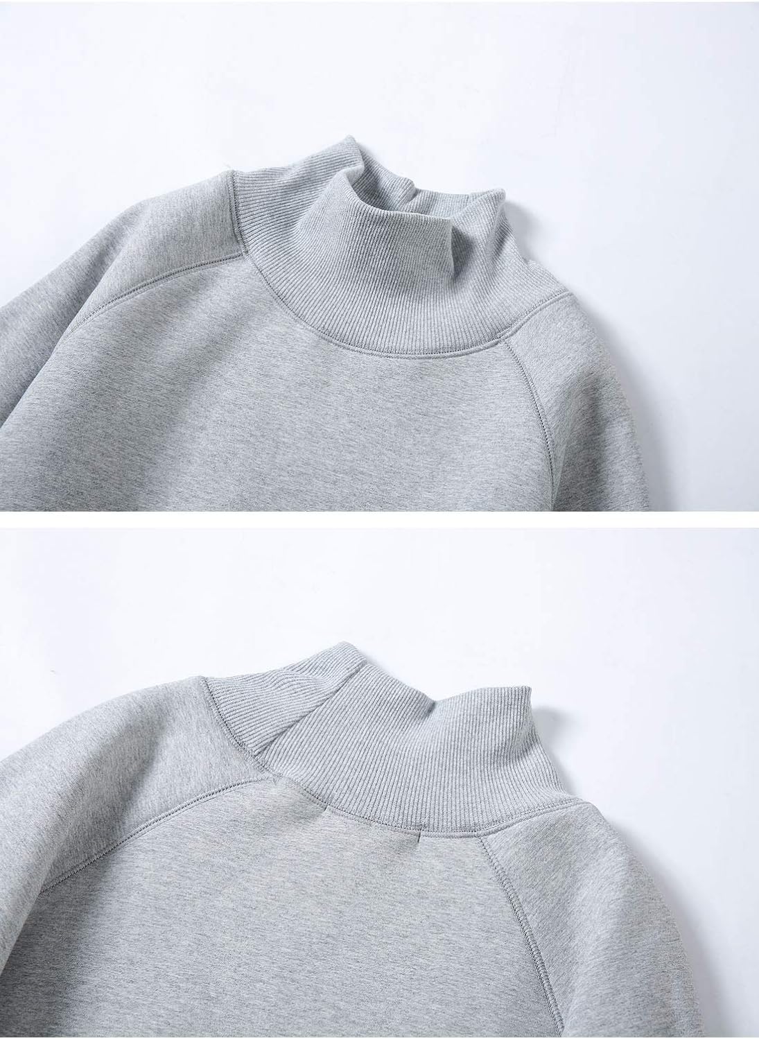 Flygo Women's Girls Warm Fleece Sherpa Lined High Neck Pullover Sweatshirt