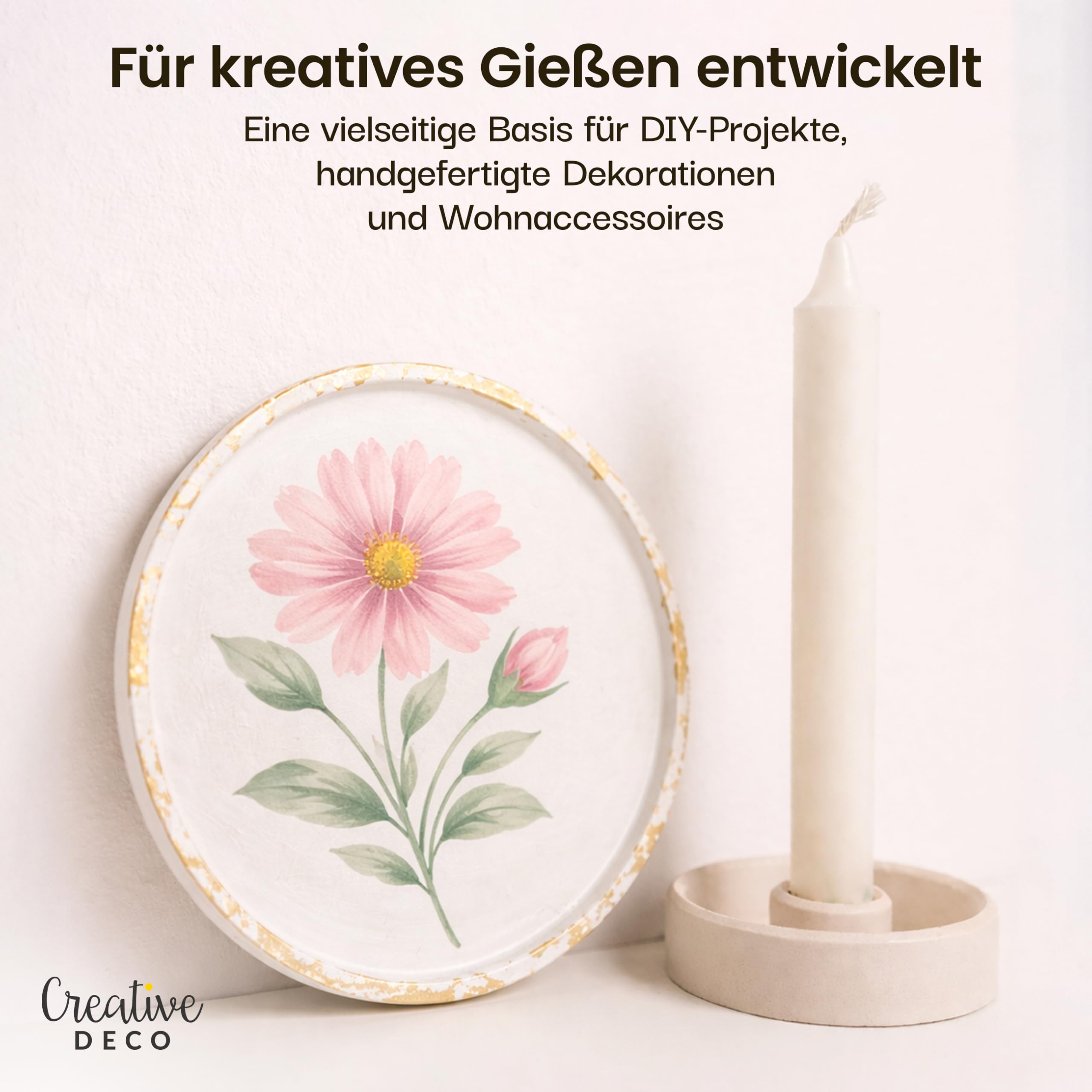 Creative Deco Gießpulver Extra Weiß 5 kg | Gießmasse | Gips zum Gießen