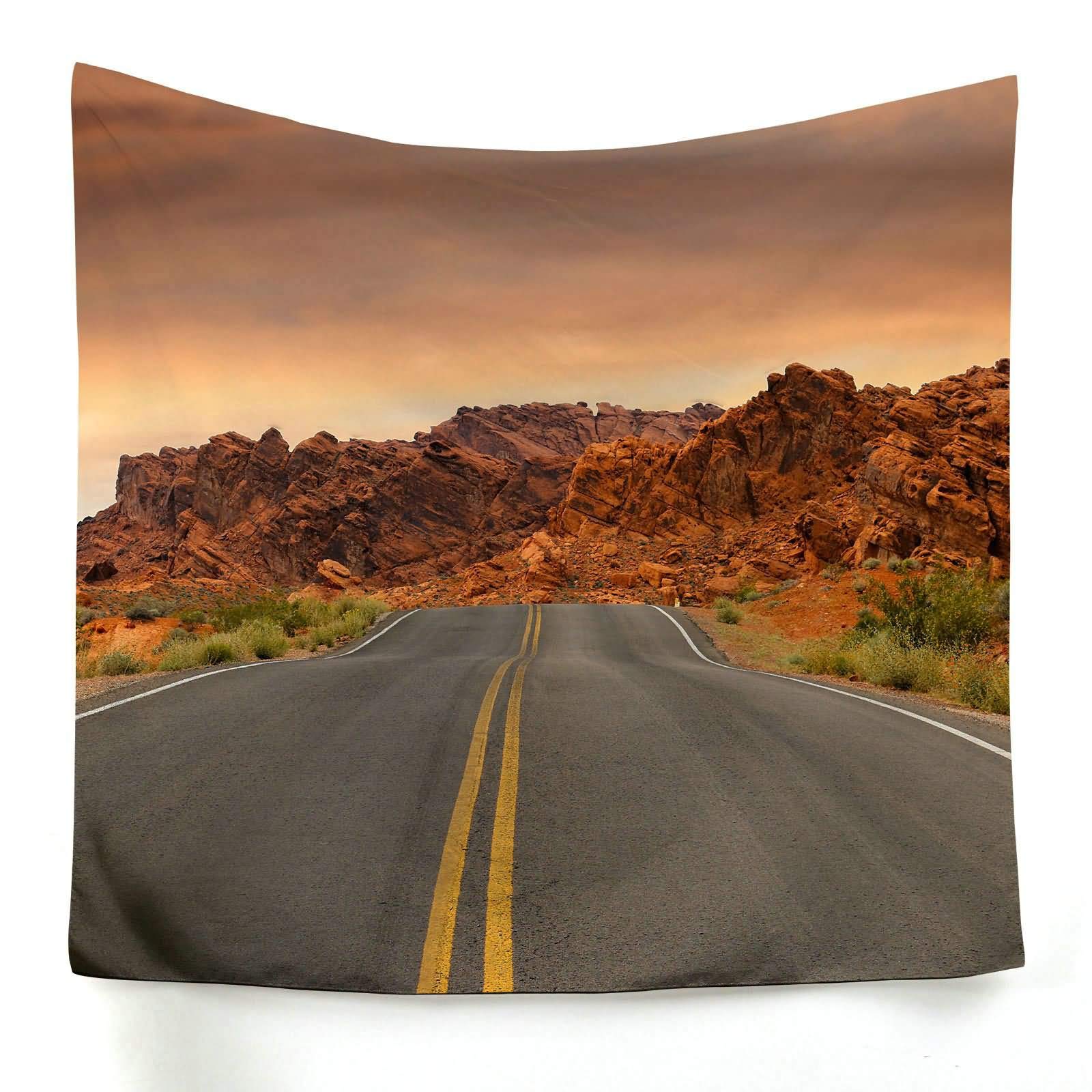 Toile imprimée mode multicolore 150x150 tapisserie murale grand format paysage autoroute