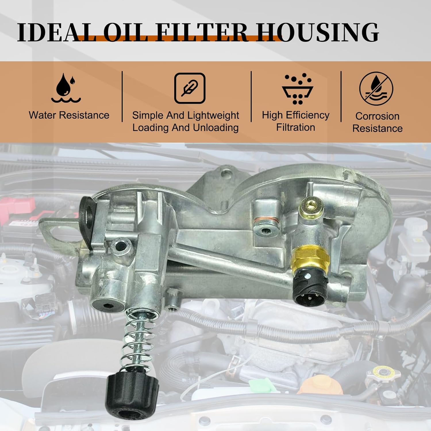 21023287 Fuel Filter Housing with Sensor Compatible with Volvo Engine FH MP7 MP8 MP10 D11 D12 D13 D16 Replace OE 21870635 21336013