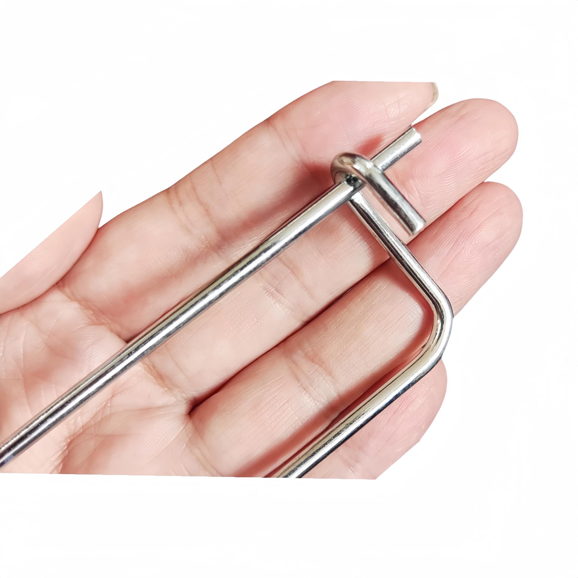 Broche de acero Sping con forma de pasador de seguridad, broche de bloqueo rápido para enganche de jardín (diámetro: 3,2 mm x 65 mm (disponible), 8 unidades)