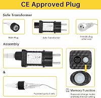 Bigzom LED Csillag Fényfüggöny 138 LED-del - 2,4x1m Meleg Fehér Világítás 8 Fénymóddal - Vízálló Karácsonyi Dekoráció Ablakra, Falra, Beltér 5